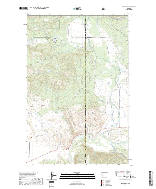Woodworth topographic map thumbnail