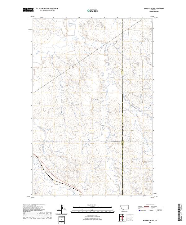 Woodworth Hill topographic map thumbnail