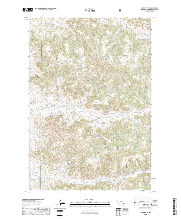 Yager Butte topographic map thumbnail