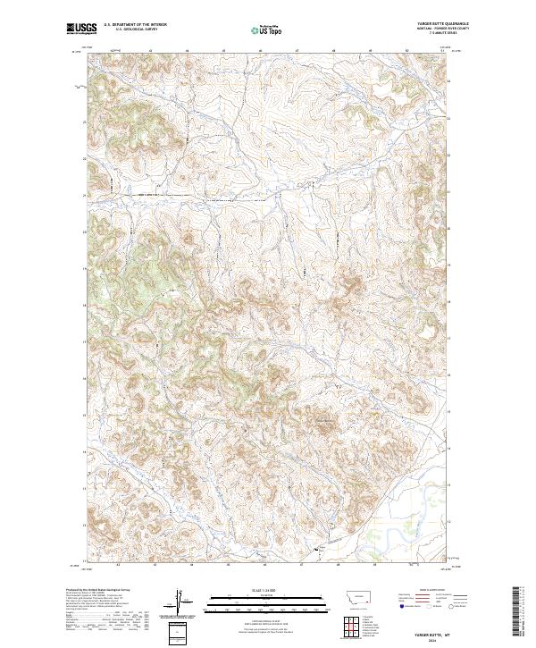 Yarger Butte topographic map thumbnail