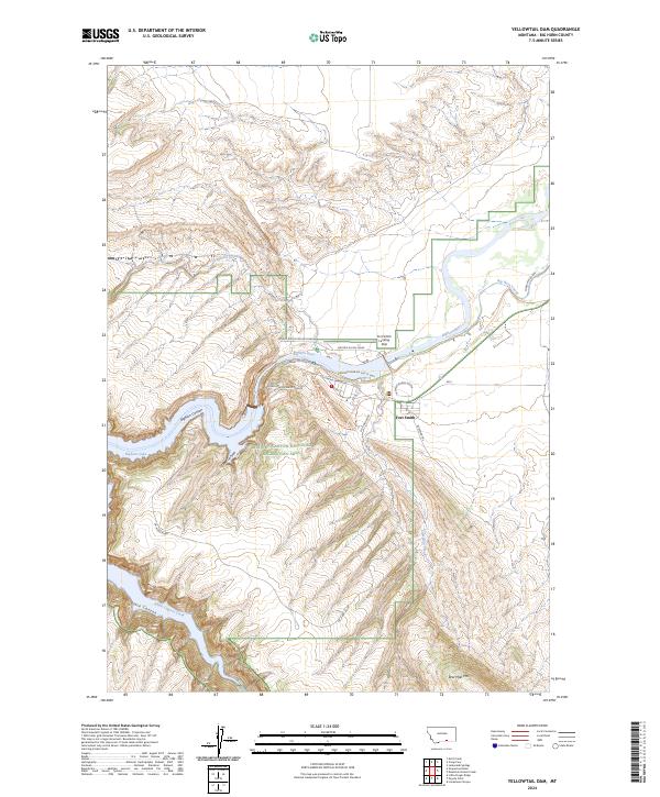 Yellowtail Dam topographic map thumbnail