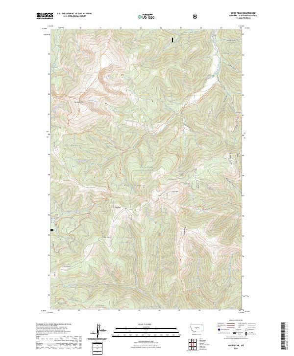 Yogo Peak topographic map thumbnail