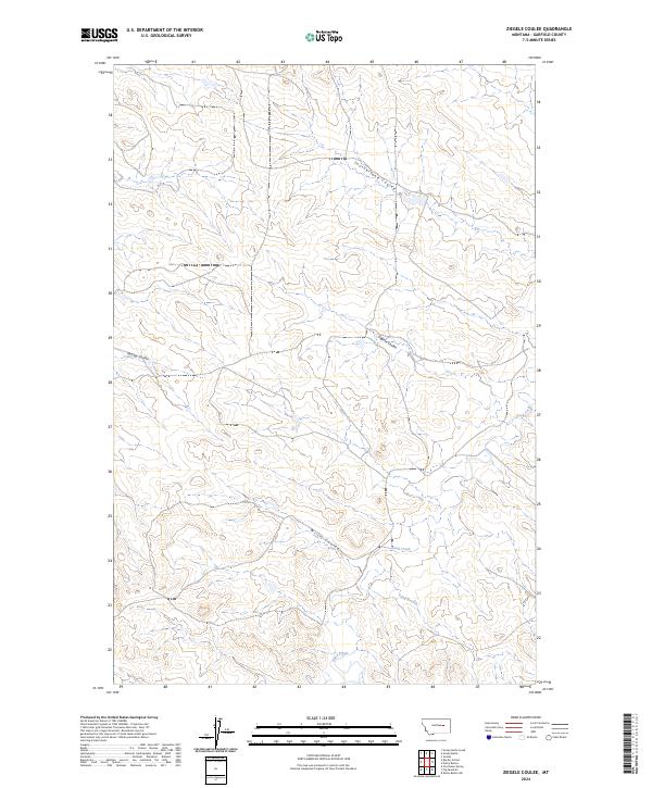 Ziegele Coulee topographic map thumbnail
