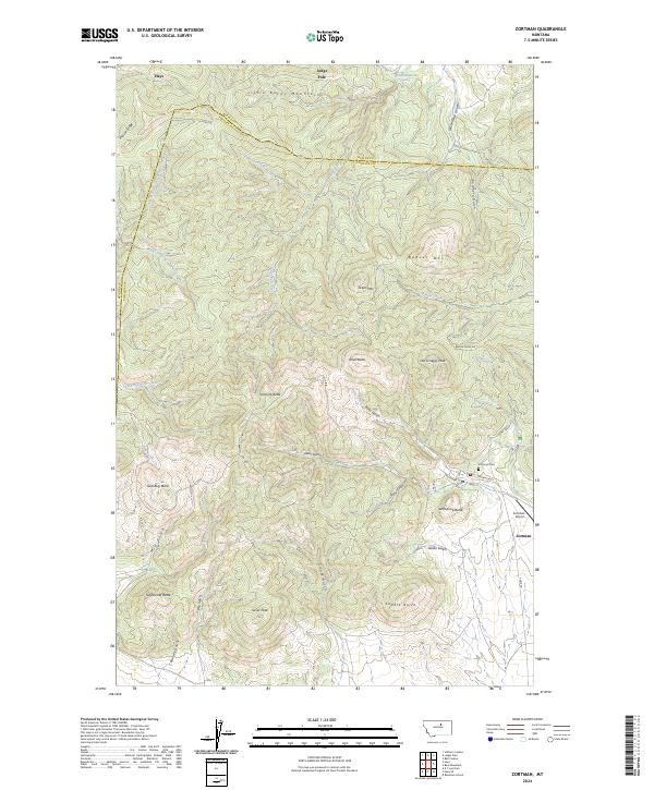 Zortman 2024 topographic map thumbnail