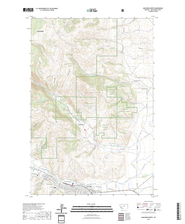 Anaconda North topographic map thumbnail