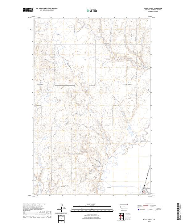 Alkali Coulee topographic map thumbnail