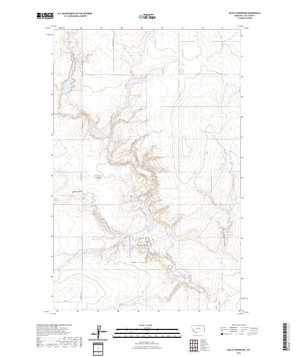 Bailey Reservoir topographic map thumbnail