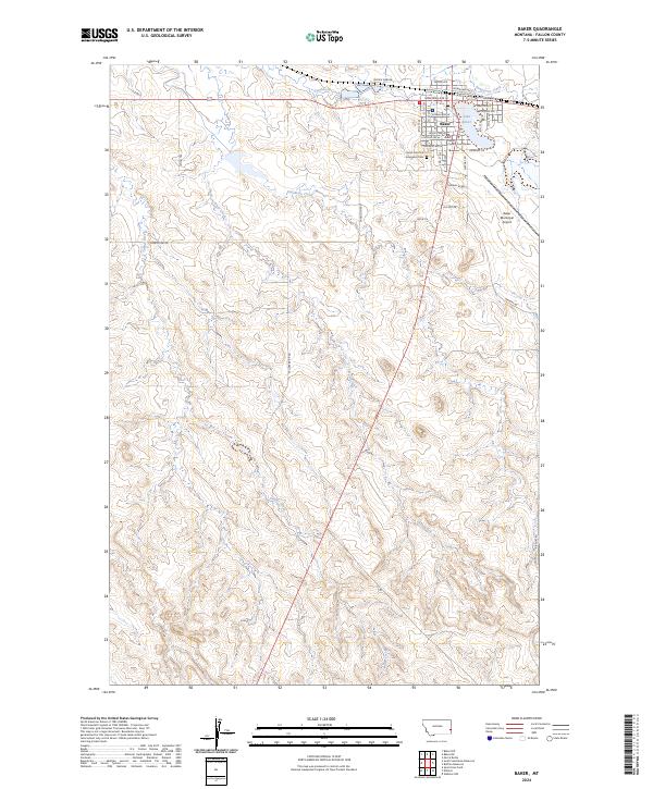 Baker topographic map thumbnail