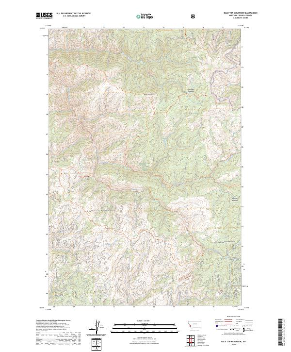 Bald Top Mountain topographic map thumbnail