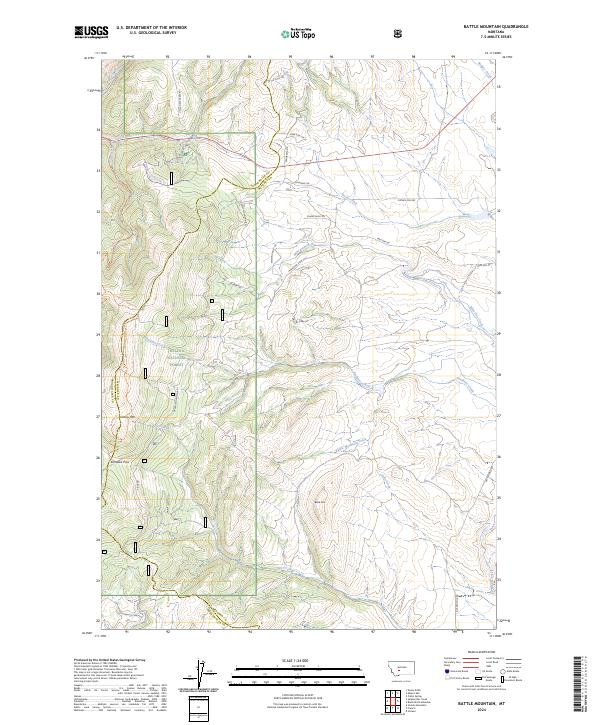 Battle Mountain topographic map thumbnail