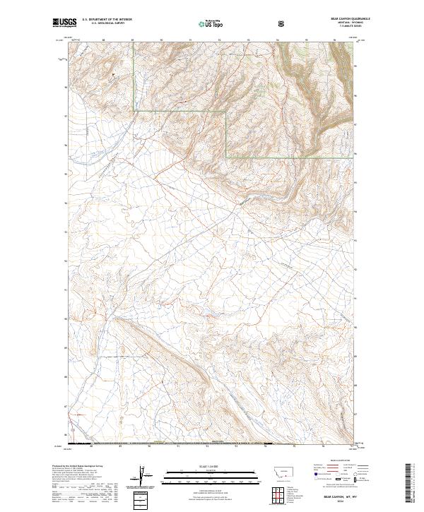 Bear Canyon topographic map thumbnail