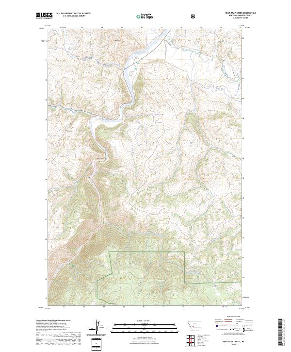 Bear Trap Creek topographic map thumbnail