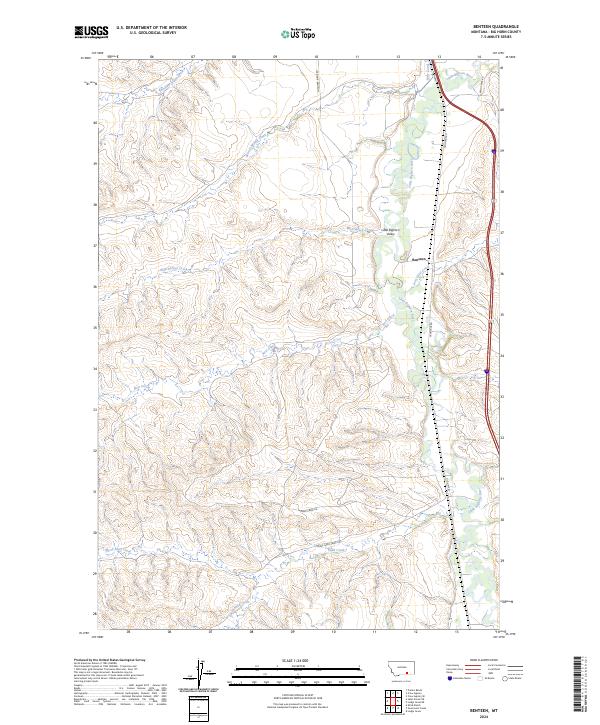 Benteen topographic map thumbnail