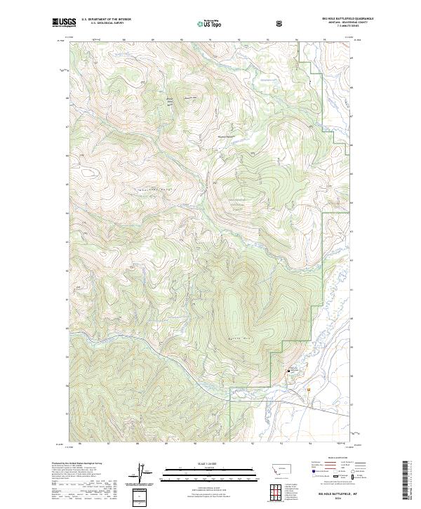 Big Hole Battlefield topographic map thumbnail