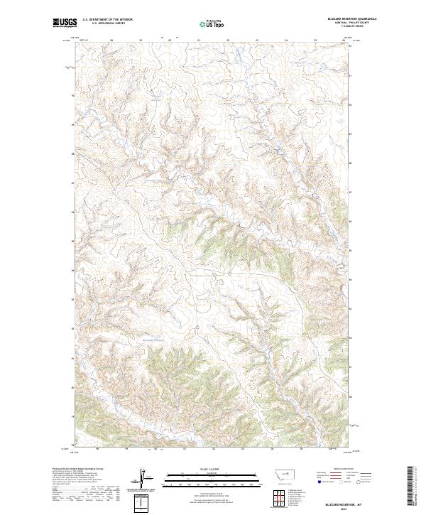Blizzard Reservoir topographic map thumbnail