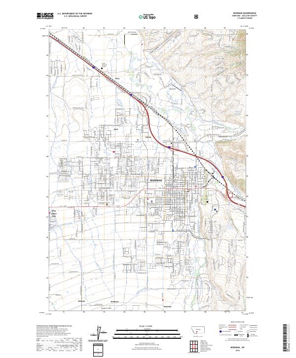 Bozeman topographic map thumbnail