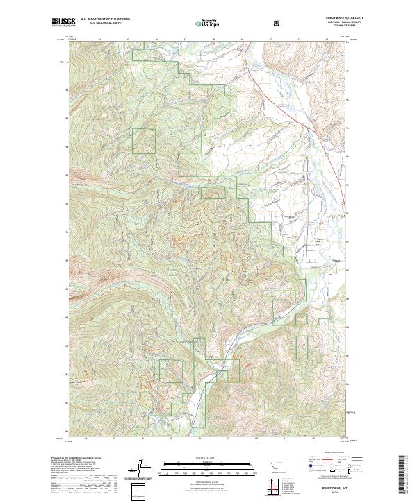 Burnt Ridge topographic map thumbnail