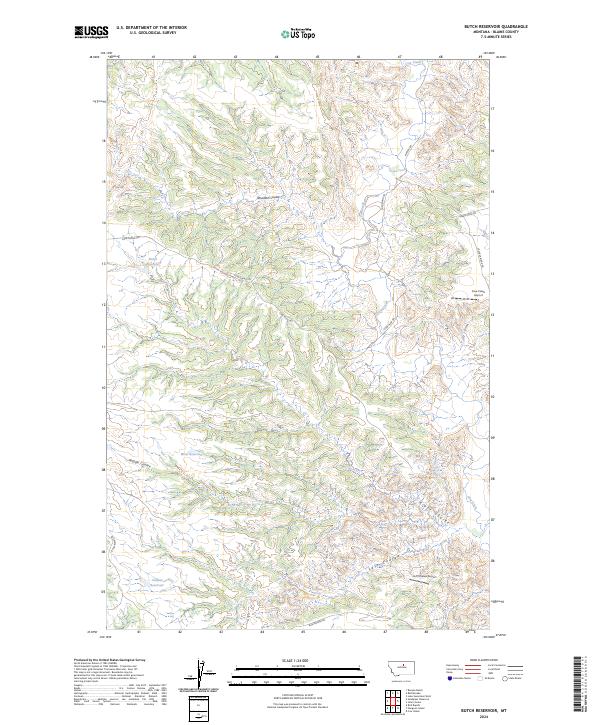 Butch Reservoir topographic map thumbnail