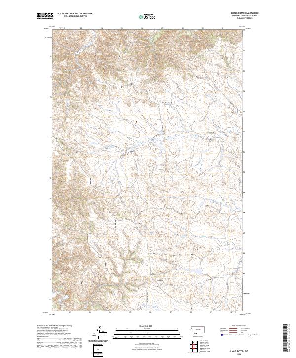 Chalk Butte topographic map thumbnail