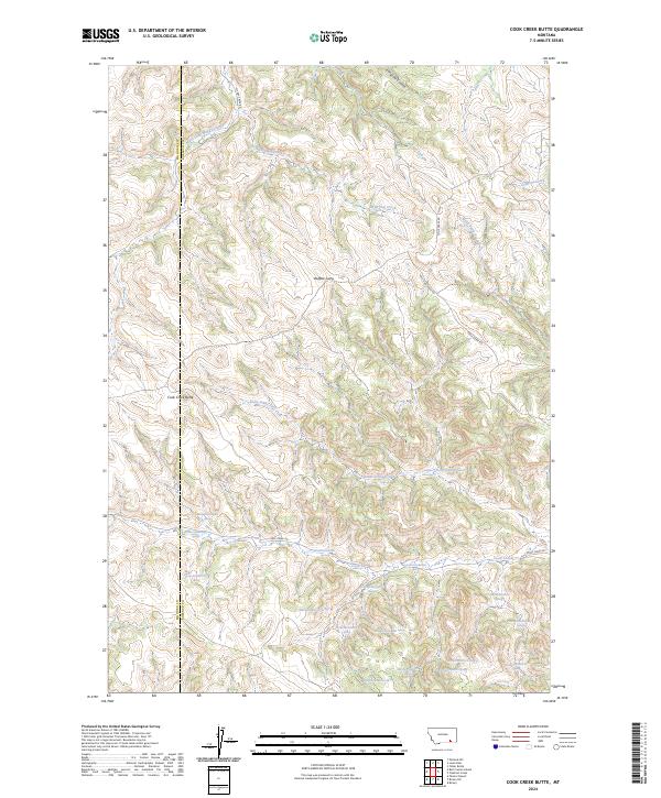 Cook Creek Butte topographic map thumbnail