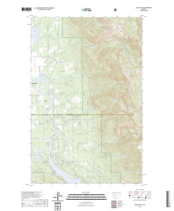 Crater Lake topographic map thumbnail