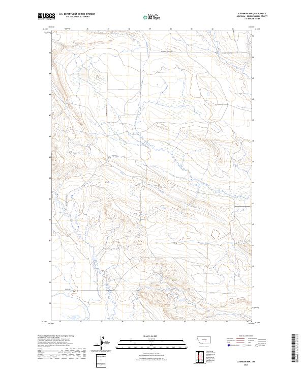 Cushman NW 2024 topographic map thumbnail