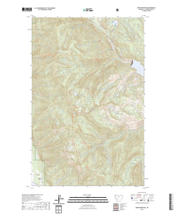 Doris Mountain 2024 topographic map thumbnail