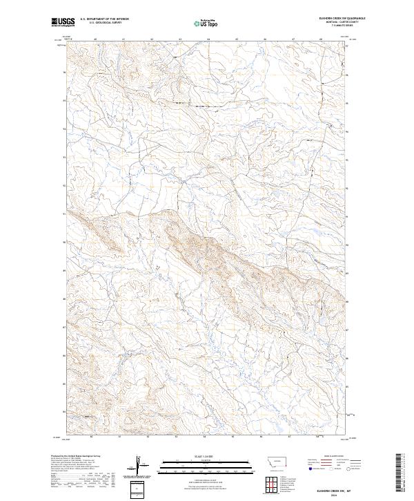 Elkhorn Creek SW topographic map thumbnail