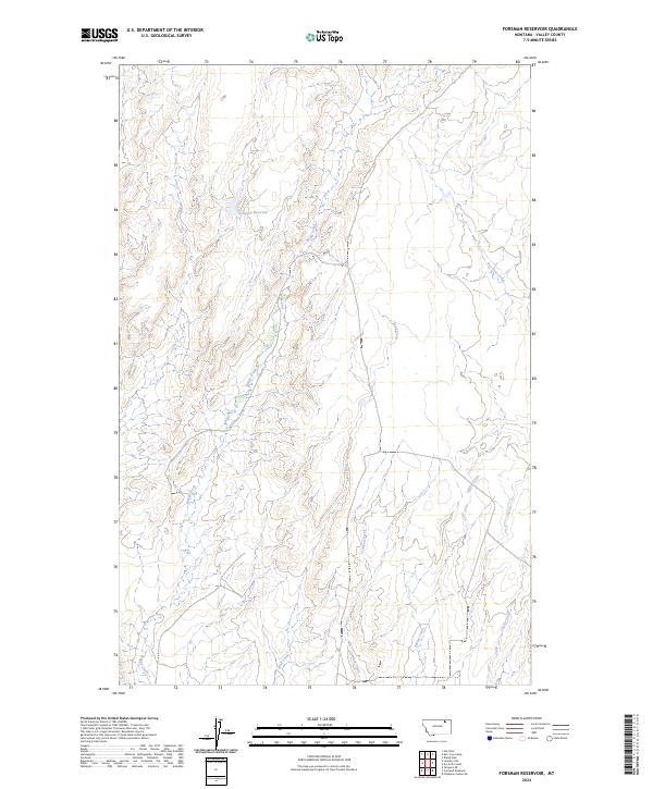 Forsman Reservoir topographic map thumbnail