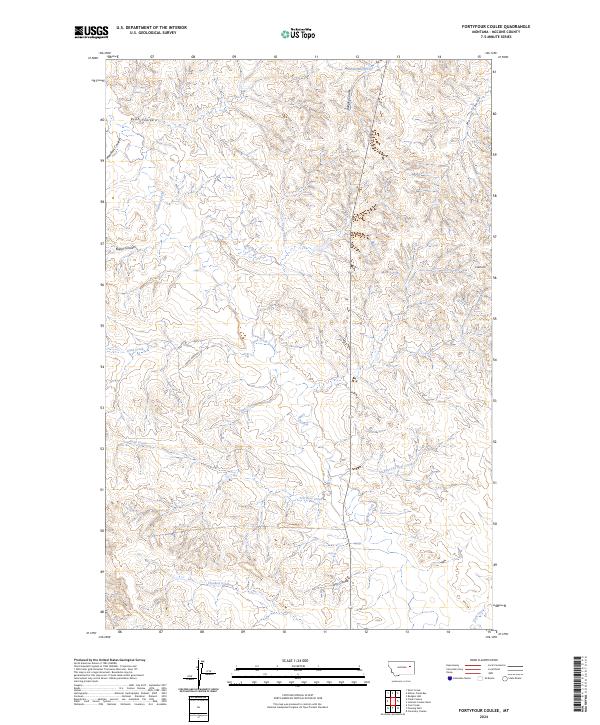 Fortyfour Coulee topographic map thumbnail