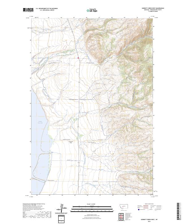 Gurnett Creek West topographic map thumbnail