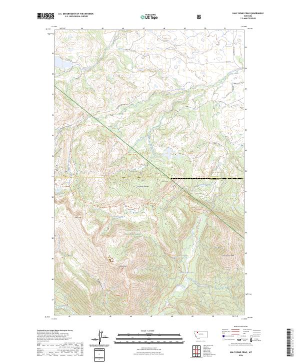 Half Dome Crag topographic map thumbnail