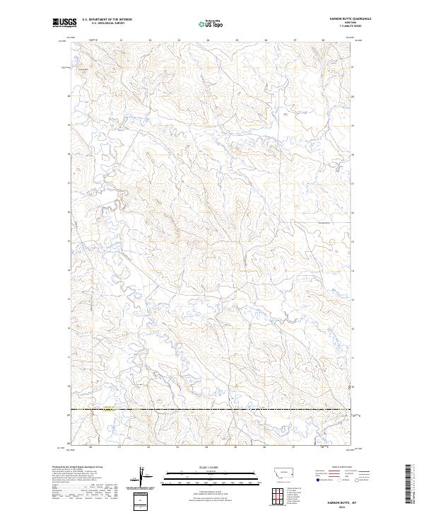 Harmon Butte 2024 topographic map thumbnail