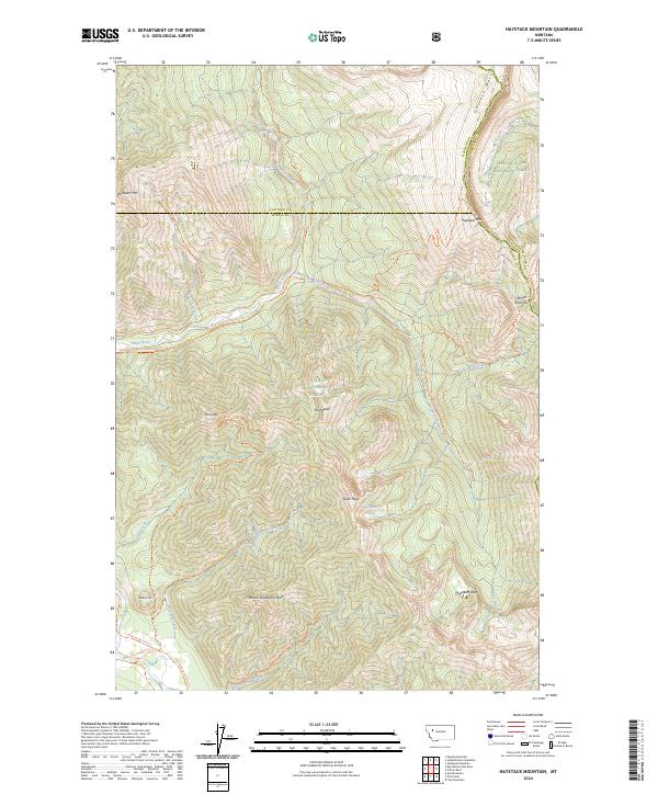 Haystack Mountain 2024 topographic map thumbnail