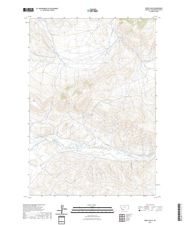 Henry Gulch topographic map thumbnail