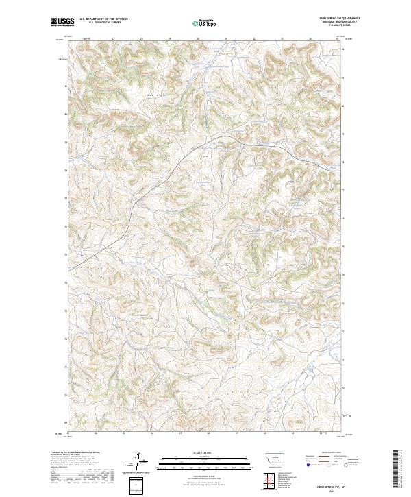 Iron Spring SW topographic map thumbnail