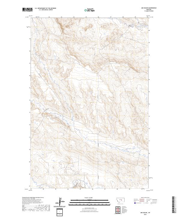 Jim Coulee topographic map thumbnail