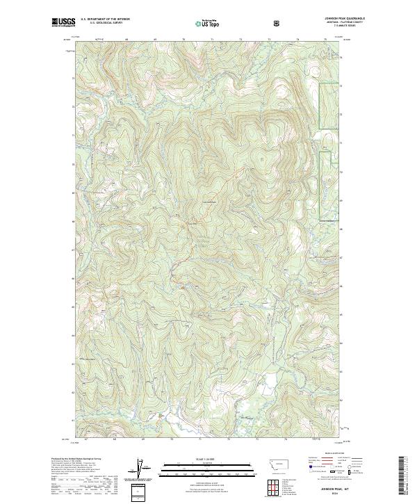 Johnson Peak topographic map thumbnail