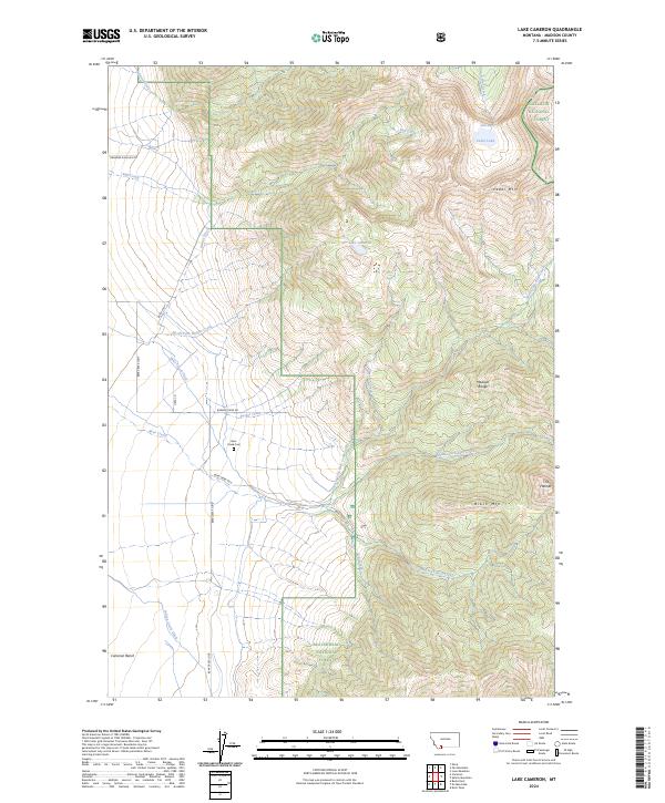 Lake Cameron 2024 topographic map thumbnail