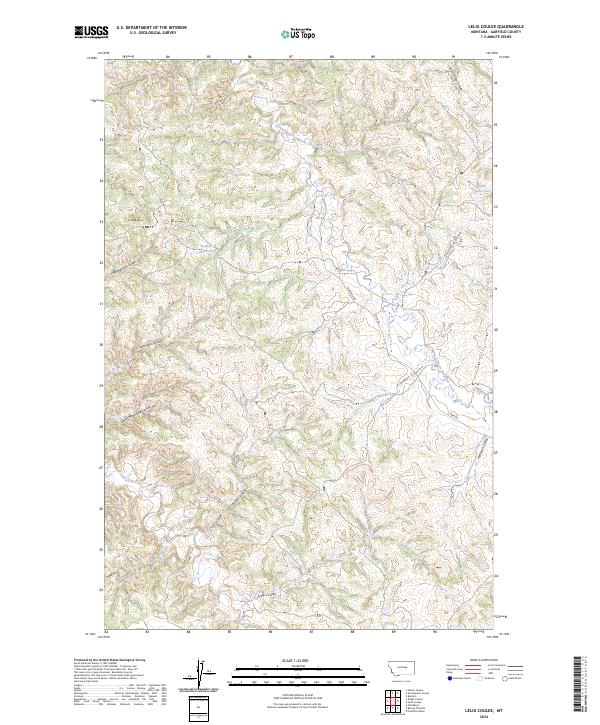 Lelig Coulee topographic map thumbnail