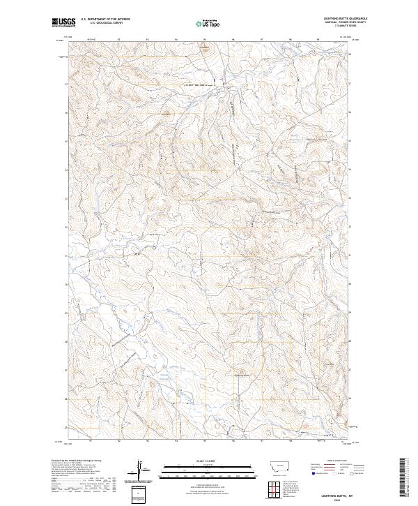 Lightning Butte 2024 topographic map thumbnail