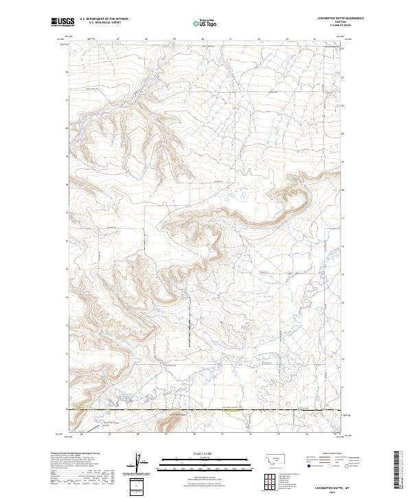 Locomotive Butte topographic map thumbnail