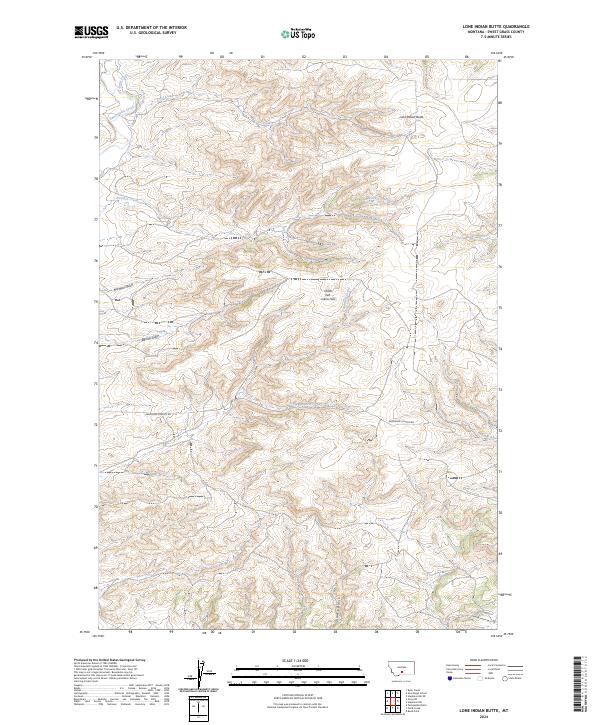 Lone Indian Butte topographic map thumbnail