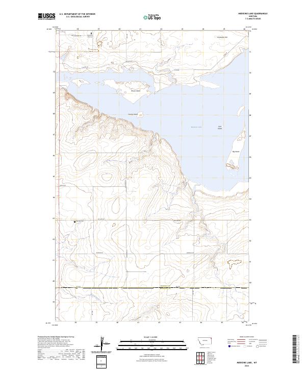 Medicine Lake topographic map thumbnail