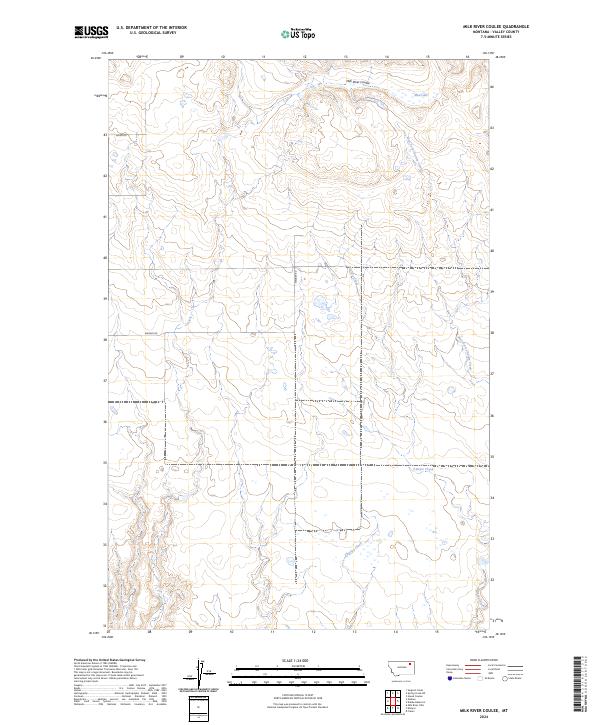 Milk River Coulee topographic map thumbnail