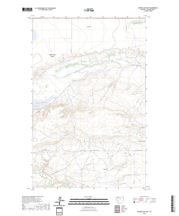 Mission Lake East topographic map thumbnail