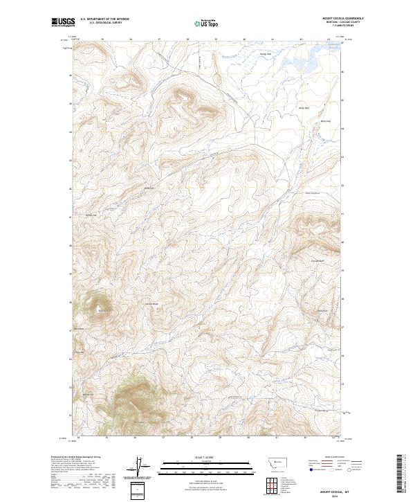 Mount Cecelia 2024 topographic map thumbnail