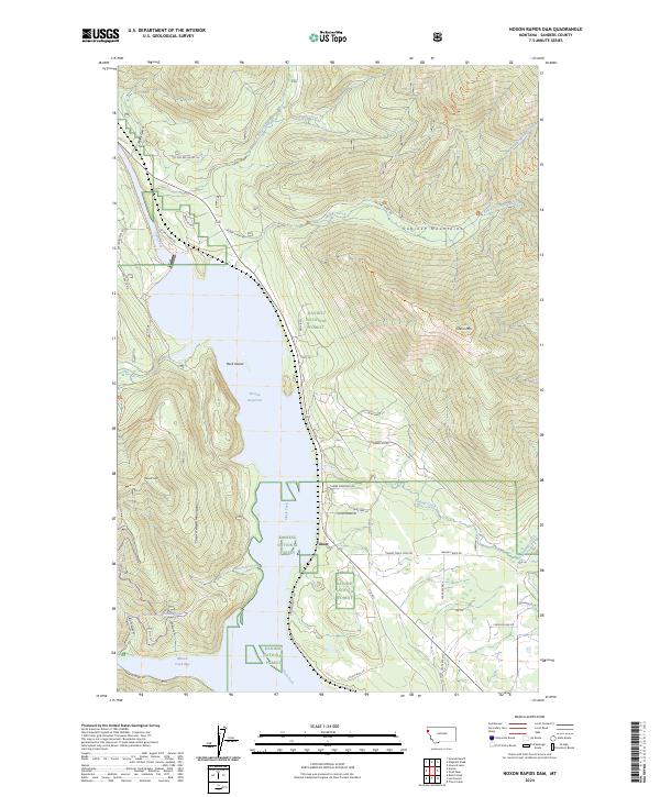 Noxon Rapids Dam topographic map thumbnail