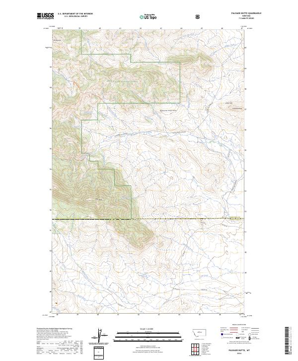 Palisade Butte topographic map thumbnail