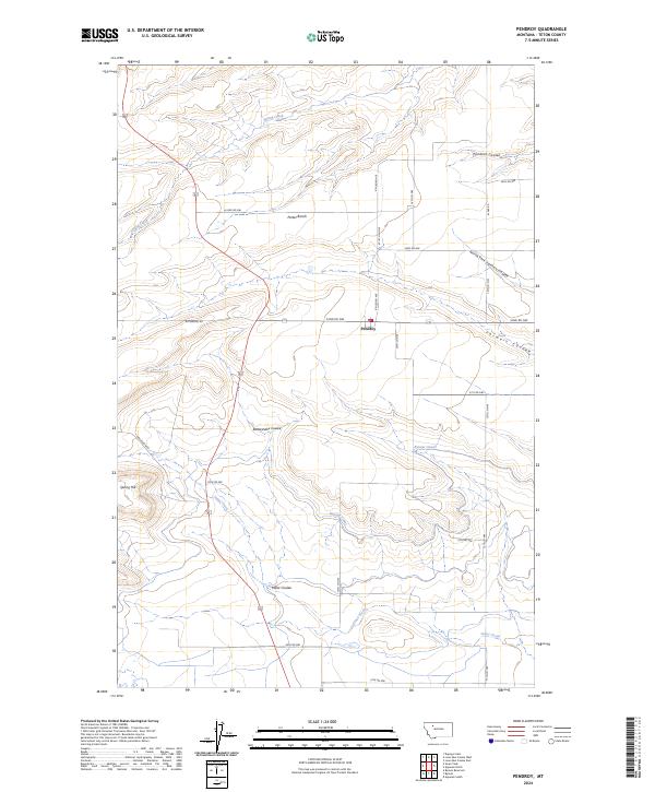 Pendroy 2024 topographic map thumbnail